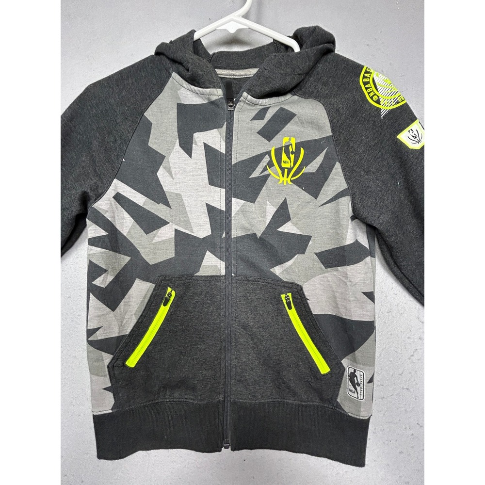 UNK NBA Hoodie Cotton Poly Camo Charcoal Neon Medium Youth Boys